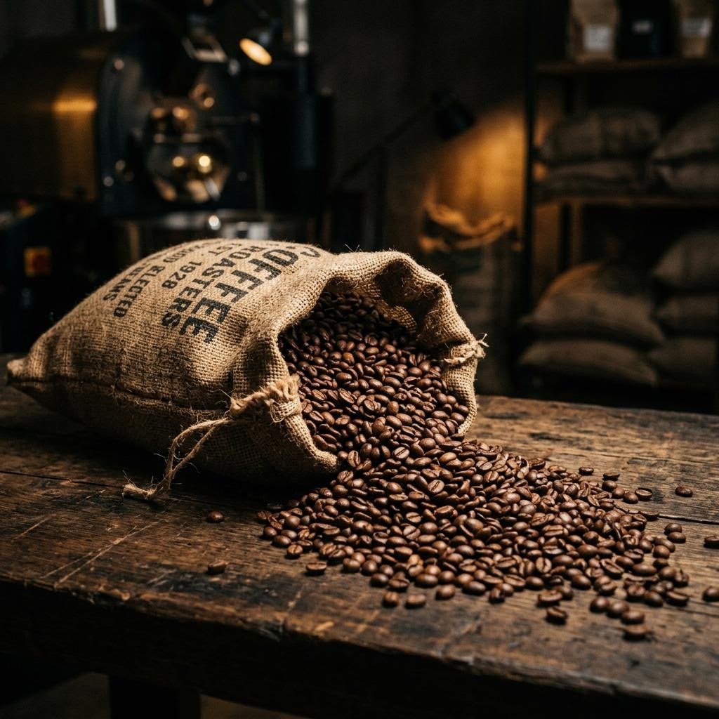 Roasted coffee beans